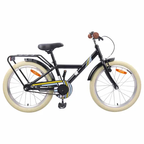 vidaXL Bicicletă pentru Copii 18 Inci pentru 5-7 ani Negru