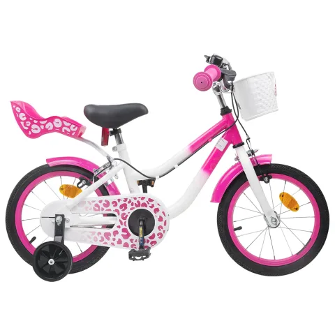 vidaXL Bicicletă pentru Copii 14 Inci pentru 3-5 ani Roz