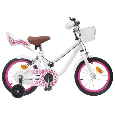 vidaXL Bicicletă pentru Copii 16 Inci pentru 4-6 ani Alb