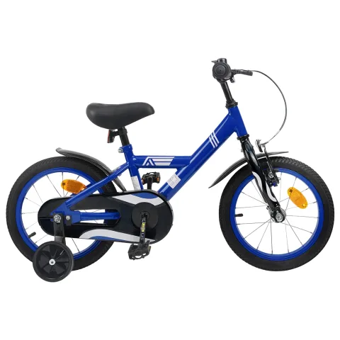 vidaXL Bicicletă pentru Copii 14 Inci pentru 3-5 ani Albastru închis