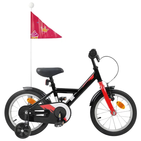 vidaXL Bicicletă pentru Copii 14 Inci pentru 3-5 ani Negru