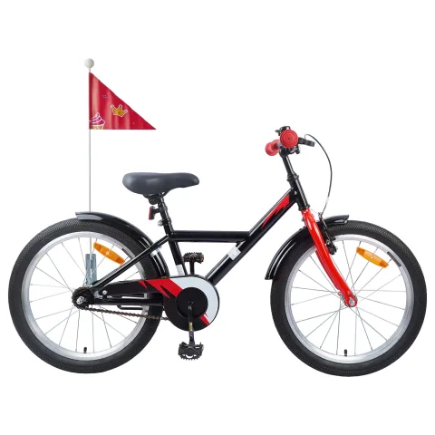 vidaXL Bicicletă pentru Copii 18 Inci pentru 5-7 ani Negru