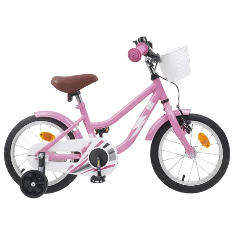 vidaXL Bicicletă pentru Copii 16 Inci pentru 4-6 ani Roz deschis