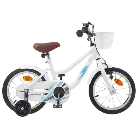 vidaXL Bicicletă pentru Copii 14 Inci pentru 3-5 ani Alb