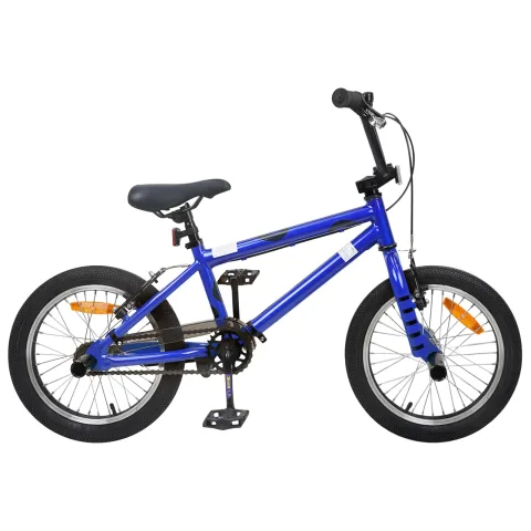 vidaXL BMX 16 Inci pentru 5-8 ani Albastru închis