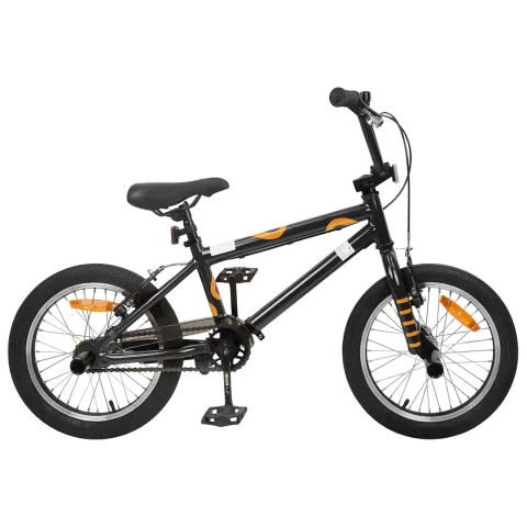 vidaXL BMX 16 Inci pentru 5-8 ani Negru