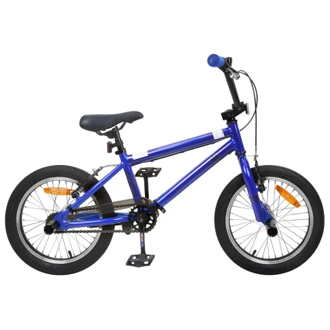 vidaXL BMX 16 Inci pentru 5-8 ani Albastru închis