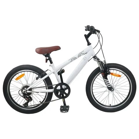 vidaXL Bicicletă Montană 20 Inci 6-Viteză pentru 5-8 ani Alb