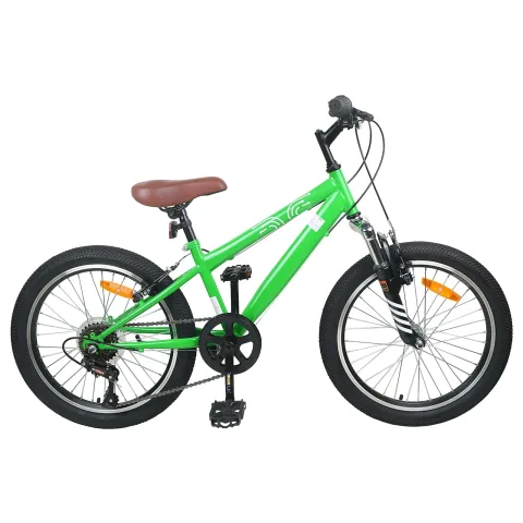 vidaXL Bicicletă Montană 24 Inci 6-Viteză pentru 8-12 ani Verde