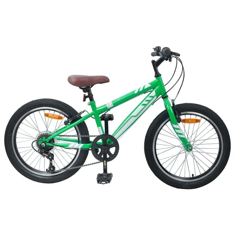 vidaXL Bicicletă Montană 24 Inci 6-Viteză pentru 8-12 ani Verde