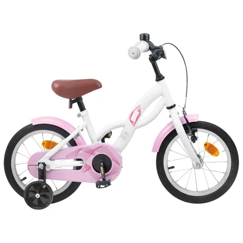 vidaXL Bicicletă pentru Copii 14 Inci pentru 3-5 ani Alb