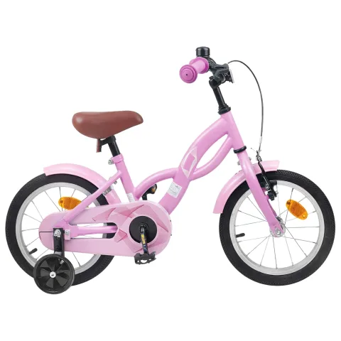 vidaXL Bicicletă pentru Copii 14 Inci pentru 3-5 ani Roz deschis