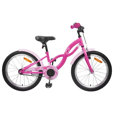 vidaXL Bicicletă pentru Copii 18 Inci pentru 5-7 ani Roz închis