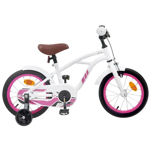vidaXL Bicicletă pentru Copii 16 Inci pentru 4-6 ani Alb