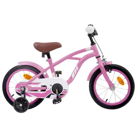 vidaXL Bicicletă pentru Copii 14 Inci pentru 3-5 ani Roz deschis