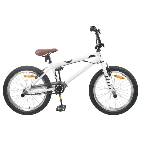 vidaXL BMX 20 Inci pentru peste 9 ani Alb