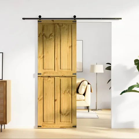 vidaXL Ușă hambar CORONA 70 x 210 cm Lemn masiv de pin Maro Miere