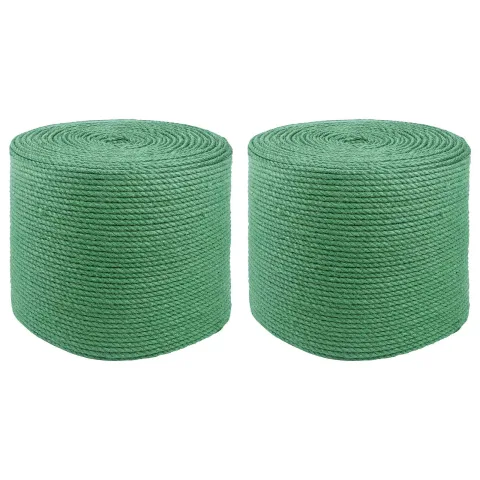 vidaXL 2 buc. 2 mm Verde 100% jute Tossa