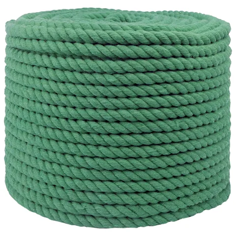 vidaXL Sfoară din Bumbac 12 mm 25 m Verde 100% bumbac