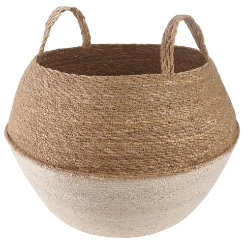 vidaXL Vază pentru plante cu mânere Alb Ø 45 x 36 cm