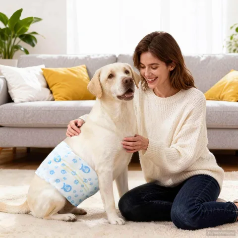 vidaXL Pampers de unică folosință pentru câini băieți 30 buc. Alb L