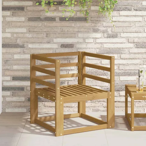 vidaXL Modul de brate 2 buc. Alb 59 x 4 x 73 cm Lemn Solid de Acacia