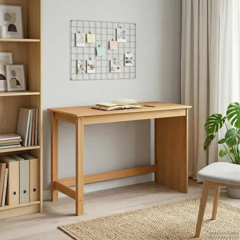 vidaXL Birou Maro miere 112 x 50 x 75 cm Lemn de pin masiv