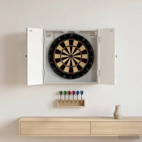 vidaXL Cabinet pentru ținte de darts EDE Gri Beton Lemn prelucrat