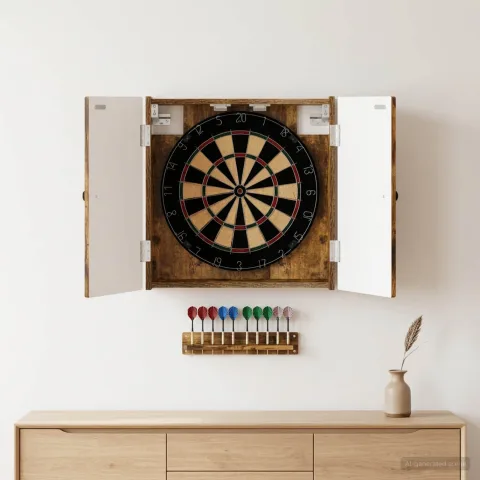 vidaXL Cabinet pentru ținte de darts BREDA Stejar fumuriu