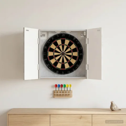 vidaXL Cabinet pentru ținte de darts ALKMAAR Gri Beton Lemn prelucrat