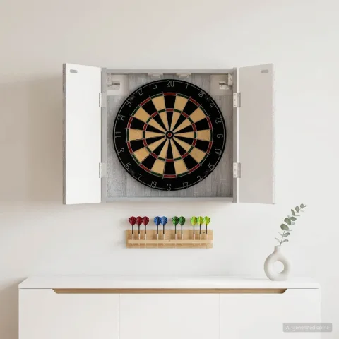 vidaXL Cabinet pentru ținte de darts DELFT Sonoma gri Lemn prelucrat