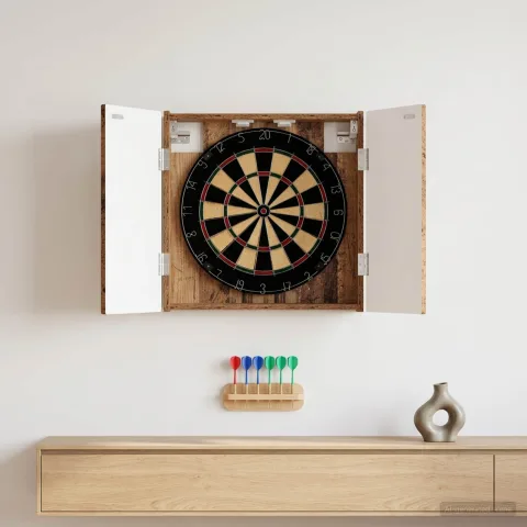 vidaXL Cabinet pentru ținte de darts ARNHEM Lemn vechi Lemn prelucrat