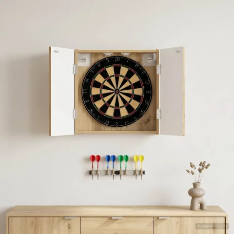vidaXL Cabinet pentru ținte de darts ARNHEM Stejar Artizanal