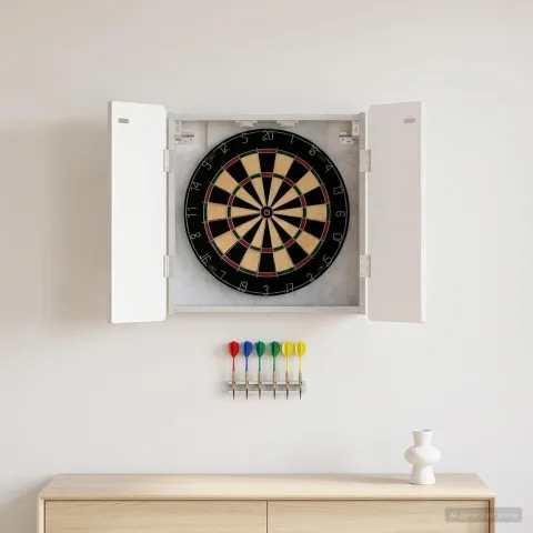 vidaXL Cabinet pentru ținte de darts ZWOLLE Gri Beton Lemn prelucrat
