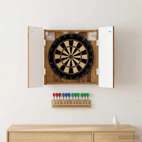 vidaXL Cabinet pentru ținte de darts ZWOLLE Lemn vechi Lemn prelucrat