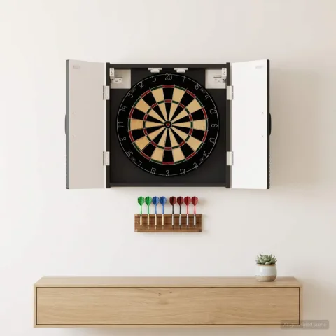 vidaXL Cabinet pentru ținte de darts HAARLEM Negru Lemn prelucrat