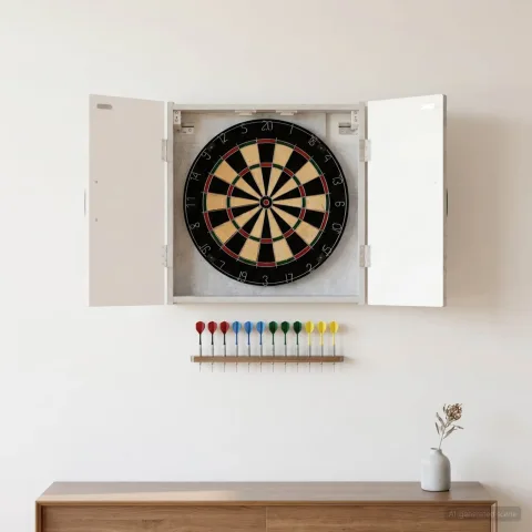 vidaXL Cabinet pentru ținte de darts UTRECHT Gri Beton Lemn prelucrat