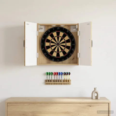 vidaXL Cabinet pentru ținte de darts HOORN Stejar Artizanal