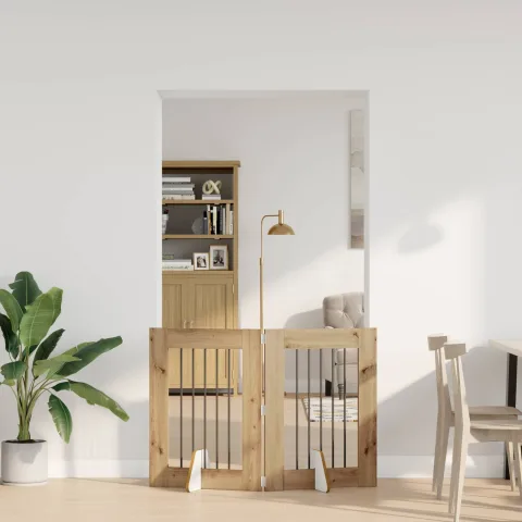 vidaXL Poartă pentru câini pliabilă cu suporturi 2 buc. 120,5 cm