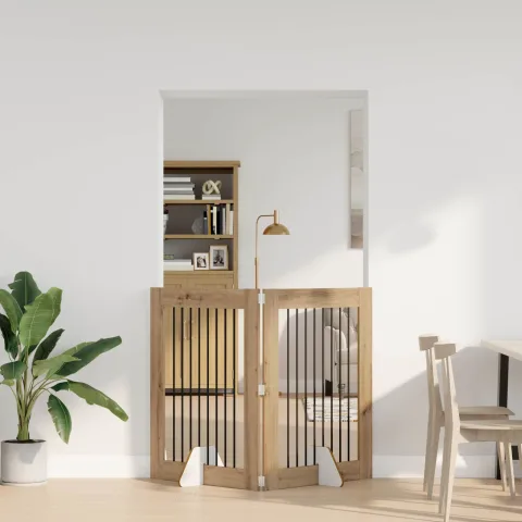 vidaXL Poartă pentru câini pliabilă cu suporturi 2 buc. 160,5 cm