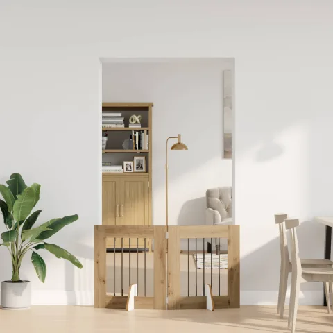 vidaXL Poartă pentru câini pliabilă cu suporturi 2 buc. 120,5 cm