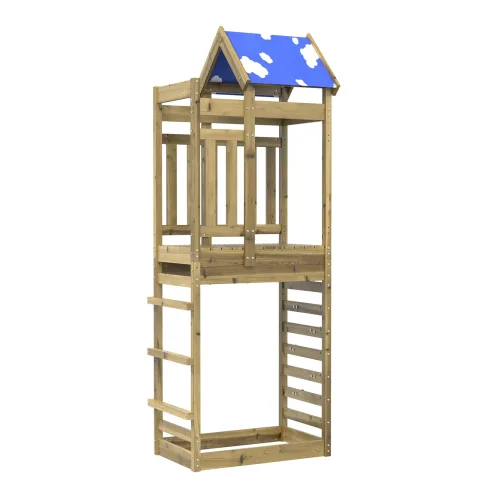 vidaXL Turn de joacă Maro 85 x 52,5 x 239 cm Lemn impregnate solid