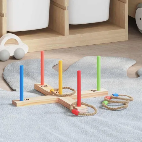 vidaXL Set de joc cu aruncat inelul Multicolour 41 x 41 x 16 cm