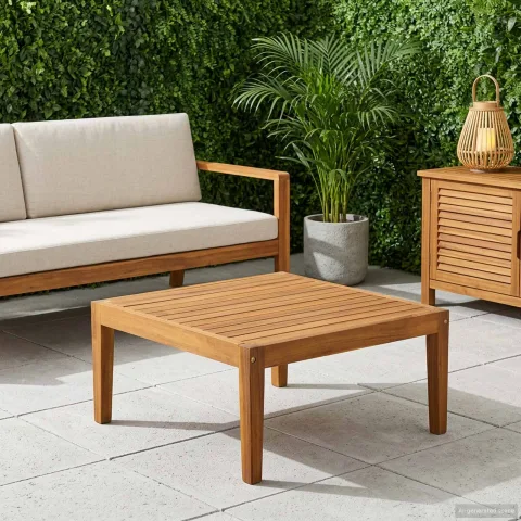 vidaXL Masă de Grădină Lemn Solid de Acacia natural 60 x 60 x 30 cm