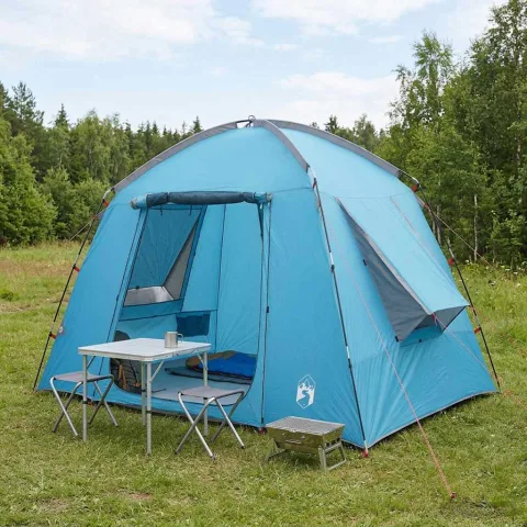 vidaXL Tent Cabină cu acoperiș albastru 210 x 210 x 138 cm Poliester