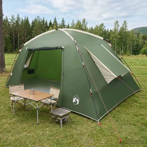 vidaXL Tent Cabină cu acoperiș Verde 400 x 210 x 180 cm Poliester
