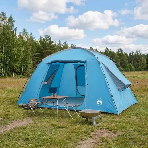 vidaXL Tent Cabină cu acoperiș albastru 400 x 210 x 180 cm Poliester