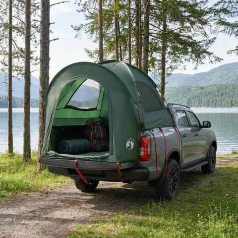 vidaXL Cort pentru mașină 200 x 170 x 170 cm Verde Army