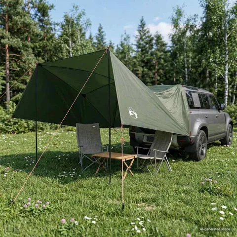 vidaXL Cort pentru mașină 308 x 215 x 220 cm Verde Army