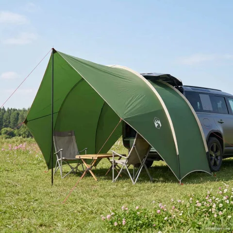 vidaXL Copertină pentru portbagaj, rezistentă la apă Verde